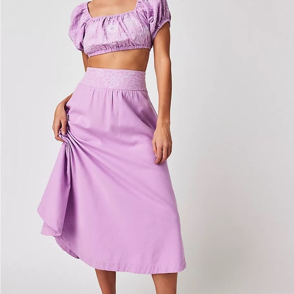 Free People Dresses & Skirts - Free People Lilac Skirt Set
